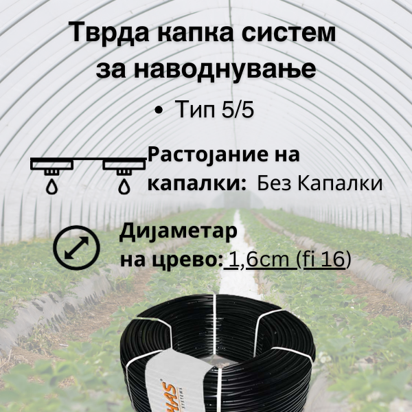 Тврда капка систем-  Без Капалки  (Tип 5/5) - Fi 16